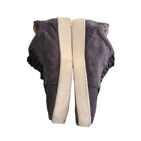 VINCE Slater Graphite Black Suede Leather Minimalist Dress Sneakers 45 11 - Picture 8 of 16